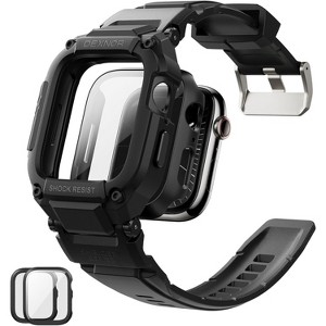 Dexnor for Apple Watch Series 9/8/7 [45mm] Band with Case, Series SE2/SE/6/5/4 [44mm] Band, [Built-in 2 Sets Tempered Glass Screen Protector] - 1 of 3