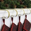 Haute Decor Original Mantle Clip Christmas Stocking Holder Gold Glitter: Secure & Adjustable, Holds 10lbs - 3 of 3