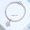Family Tree Charm for Women CZ Sterling Silver European Bead for Bracelet Ginger Lyne Collection - 3 of 4