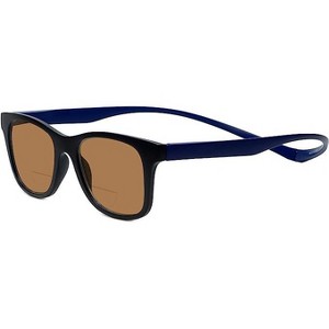Magz Chelsea Magnetic Front Connecting Polarized Sun OR Bi-Focal Sunglasses in Black Blue - 1 of 4