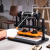 VEVOR Leather Cutting Machine, 10.2 x 4.7 in Embossing Plate Manual Die Cutter, 0.47 in Pressure Stroke Dual Guide Shafts Die Cut Machine, Black - 2 of 4