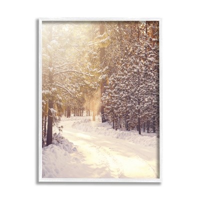 Stupell Industries Snowy Winter Path Framed Giclee Art