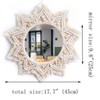 Aoibox Macrame Circle Hanging Mirror for Wall Decor, Boho Style, Perfect for Living Room, Bedroom, Apartment, Entryway, 17.7" Diameter - 4 of 4