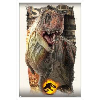 Jurassic World: Dominion - Dinosaur Spotted Here Wall Poster, 22.375 x 34  Framed