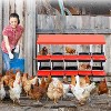 Coucheta Metal Nesting Boxes for Chickens, 8 Hole Roll Away Chicken Laying Boxes for Hens with Lid Cover, Protect Eggs, Easy Egg Collection & Clean - 3 of 4