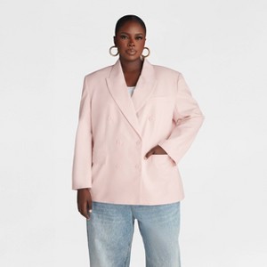 KBB by KAHLANA Women's 'The David Blazer' - Light Pink 1X : Target