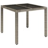 vidaXL Patio Dining Set with Cushions Outdoor Garden Furniture Poly Rattan - Gray 35.4" Table Length 4 Piece - 4 of 4