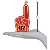 Old World Christmas Blown Glass Ornament for Christmas Tree, Cincinnati Bengals Foam Finger - 4 of 4