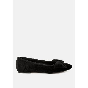 Pothos Luxurious Velvet Bow Ballerinas Women - 1 of 4