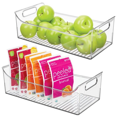  mDesign Plastic Slim Organizing Bin for Kitchen Pantry