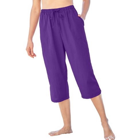 Swim 365 Women's Plus Size Taslon® Cover Up Capri Pant, 14/16 - Mirtilla :  Target