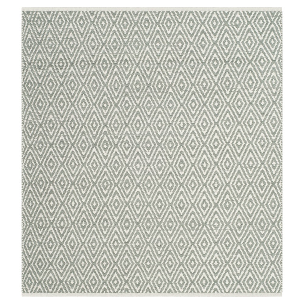 Gray Abstract Tufted Square Accent Rug - (4'x4') - Safavieh