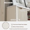 Bathroom Wall Cabinet with Sliding Door, Wood Hanging Cabinet with Adjustable Shelf & Faux Marble Top, Over The Toilet, Bathroom Cabinet - 2 of 4