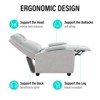 Syemin Accent Chairs, Classic and Traditional Manual Recliner Chair with Comfortable Arms and Back Single Sofa for Living Room, Gray, - 3 of 4