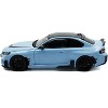 2023 BMW M2 M Performance Zandvoort Blue with Black Top 1/43 Diecast Model Car by Solido - 2 of 4