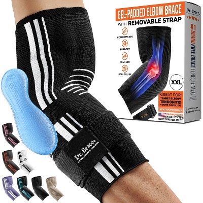 DR. BRACE®  Elbow Brace Support, Breathable Elbow Compression Sleeve with Gel Pad for Golfer's, Tennis Elbow & Pain Relief