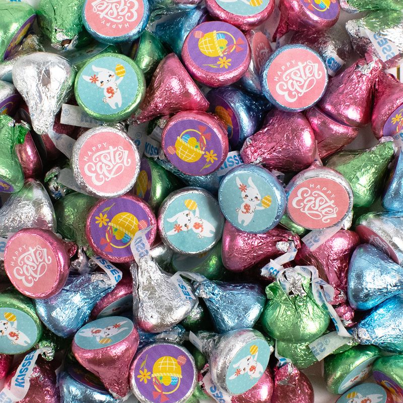 100 pcs Easter Candy Hershey's Kisses Chocolate (1 lb), 1 of 2