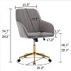 NicBex Adjustable Office Chair with Wheels,Modern Ergonomic Computer Chair,Swivel Velvet Upholstered Desk Chair for Adult, Student - 3 of 4