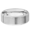 West Coast Jewelry Men's Brushed Stainless Steel Beveled Edge Ring (8mm) - 2 of 3
