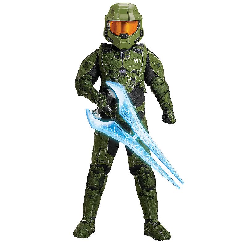 Boys' HALO Infinite Master Chief Jumpsuit Costume - 7-8 - Green, 3 of 4