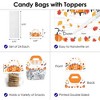 Big Dot of Happiness Fall Pumpkin - DIY Halloween or Thanksgiving Party Clear Goodie Favor Bag Labels - Candy Bags with Toppers - Set of 24 - 3 of 4