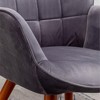 NicBex 1pc Accent Chair Silky Velvet Tufted Lounge Chair with Ottoman Reading Chair Comfy Chair for Living Room Bedroom Studio - 2 of 4