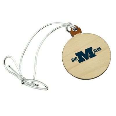 Millikin University Secondary Logo Mini Small Tiny Wood Christmas Tree Holiday Ornament