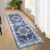 Washable Vintage Floral Medallion Area Rugs for Living Room, Soft Non Slip Retro Accent Carpet for Bedroom Dining Room - 2 of 4