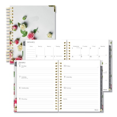 Blueline Weekly/Monthly Hard Cover Planner 9.25x7.25 Roses Cover 2022 C3600201