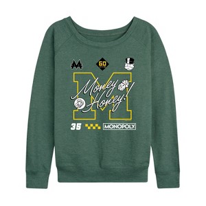 Women's - Monopoly - Racing Lightweight French Terry Wide Neck Long Sleeve Shirt - 1 of 4