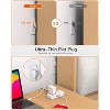Itopfox Flat Extension Cord with 4 Outlets & 3 USB Ports (2 USB-C), 6ft Flat Plug Power Strip for Home, Office, Dorm Essentials - 4 of 4