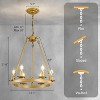6-Lights 17“Luxury Wheel Chandelier - 4 of 4