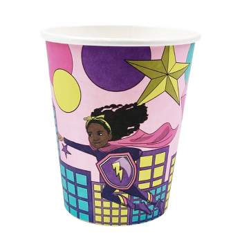 Anna + Pookie 8oz Pink Super Hero Paper Party Cups 8 Ct.