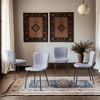 FURNIinspire Dining Chairs A set of 4 Luxury Dining Chairs For Dining Room, Black Metal Legs Dining Chairs With PU Cushion, Gray, 20"*16"*31" - 2 of 4