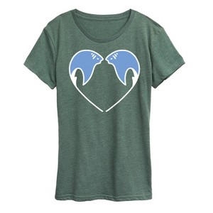 Women's - Instant Message - Sting Ray Heart Short Sleeve Graphic T-Shirt - 1 of 4