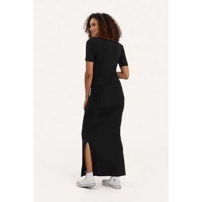 NOM Maternity Hugo Maxi Dress Black MD