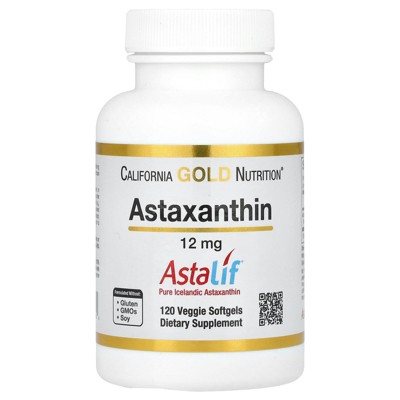 Astaxanthin, Antioxidant Carotenoid, AstaLif Pure Icelandic Biologically Active 99% isomer, 12 mg, 120 Veggie Softgels