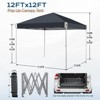 Aoodor 12'x 12' Pop Up Canopy Tent, Beach Tent with Roller Bag, Portable Instant Shade Canopy - 3 of 4
