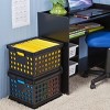 Storage Crate Black - Room Essentials™: Plastic Stackable Utility Bin ...