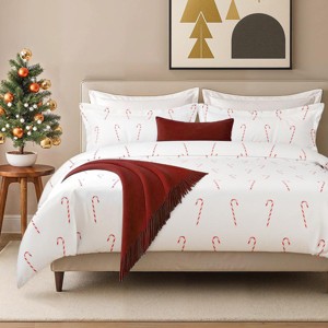 Luxury Soft Premium Christmas Duvet Cover Set - Zipper Closure & Matching Pillow Shams - CGK Linens - 1 of 4