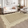 Coucheta Scalloped Hallway Runner Area Rug, Washable Non-Slip Low Pile Area Rug for Kitchen, Entryway, Living Room, Multi-Color & Size - 3 of 4