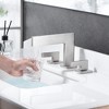 Sumerain 8 Inch Widespread Waterfall Bathroom Sink Faucet, Lavatory Faucet with Valve Brushed Nickel - 3 of 4