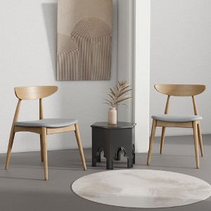 KWPZQEB Dining Chairs Set of 2, Modern Chairs with Plush Cushions and Comfy Backrest, Wooden Dining Chairs for Dining Room, Living Room - 1 of 4