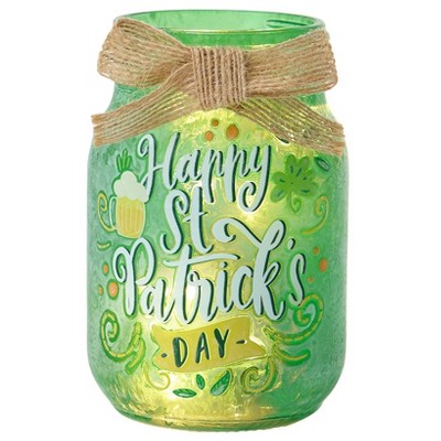 The Lakeside Collection Valentine's and St Patrick's Fairy Light Mason Jar Table Decor
