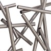 Metal Geometric Overlapping Lines Wall Decor Silver - CosmoLiving by Cosmopolitan: Iron Artwork, Contemporary Style - image 2 of 4