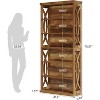 Tribesigns 6-Tier Wooden Bookshelf, 71" Tall Freestanding Bookcase, Industrial Display Shelves for Home Office, Living Room, Brown - 3 of 4