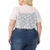 Agnes Orinda Women's Plus Size Sheer Lace Open Front Lightweight Elegant Shrugs - 4 of 4