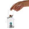 Juvale 3 Pack Mason Jar Ornaments, Hanging Glass Decorations with Steel Handles, 3 Assorted Designs, 2.36 x 4" - 3 of 4