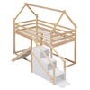Kumasinova Twin-Over-Twin House Bunk Bed with Slide, Staircase & Storage –  Solid Pine Loft Bed Frame for Kids’ Bedrooms/Small Spaces - 4 of 4