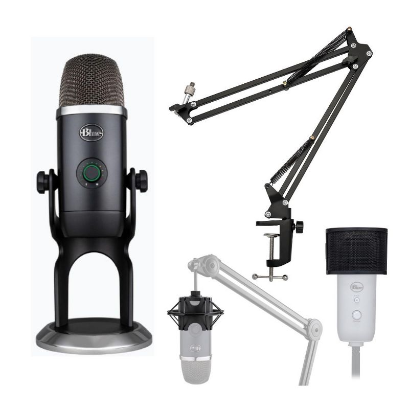 BLUE Microphones Yeti X USB Microphone (Dark Gray) with Boom Arm & Mount Bundle, 2 of 4